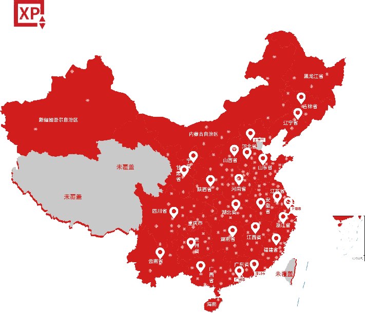 全国终端布局示意